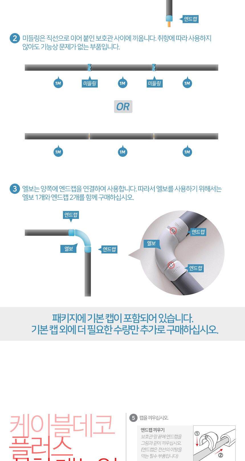 전선 케이블 선정리 몰딩 선택 더블형 연회색 흰색캡/전선몰딩/전선정리/전선보호관/전선쫄대/전선몰드/배