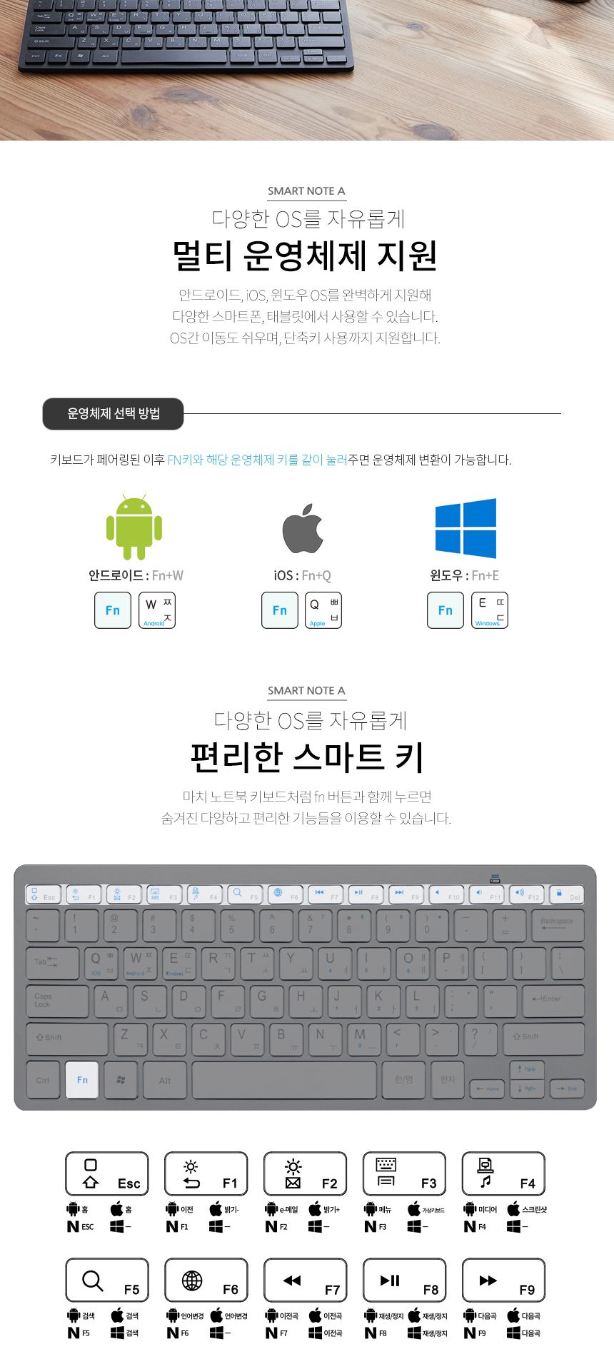 저소음 블루투스 무선 휴대용 태블릿 미니 키보드/키보드/무선키보드/휴대용키보드/미니키보드/태블릿키보