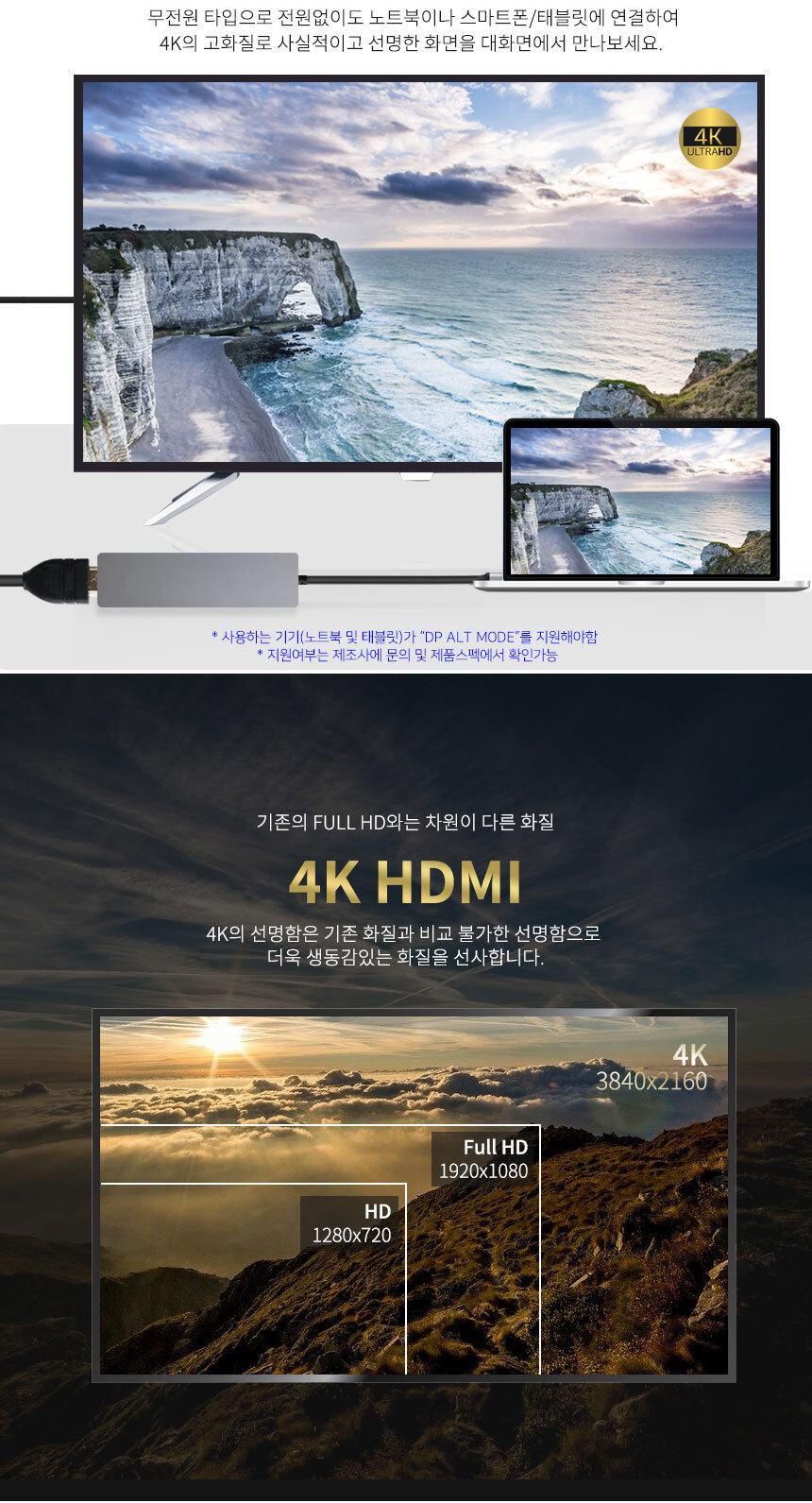 케이베스트 mi400 usb c타입 멀티 허브 6IN1/허브/C타입멀티허브/USB멀티허브/SD카드리더기/맥북허브/노트