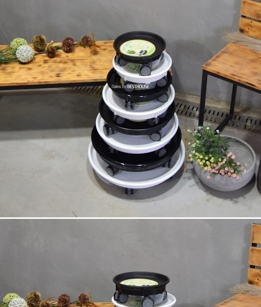 남영 원형 바퀴5호 내경275 외경308mm 서랍 물받이/화분/화분대/화분받침대/이동형받침대/이동형화분받침/