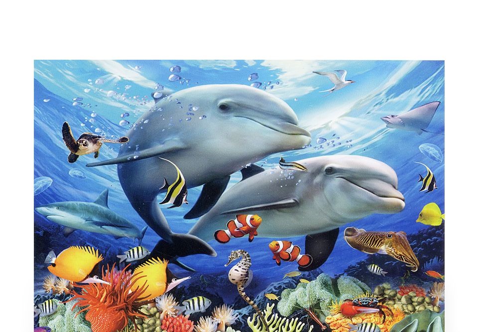 직소퍼즐 - 150피스 돌고래의 사랑/예쁜그림퍼즐/액자용퍼즐/그림퍼즐/멋진액자퍼즐/퍼즐/종이퍼즐/액자퍼