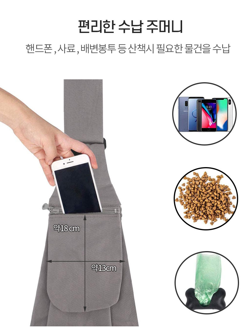 강아지 코튼 산책가방/애견슬링백/강아지슬링백/애견띠/반려견백팩/강아지포대기/강아지앞가방/반려견포대