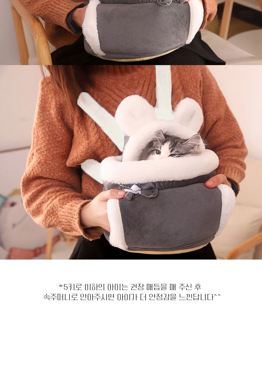 고양이 강아지 산책 앞가방 이동가방