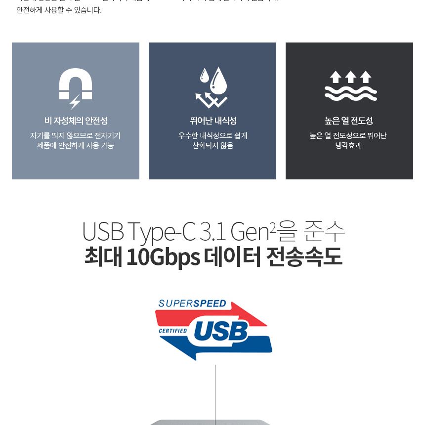 M.2 SSD 외장하드 케이스 USB 타입C NGFF Gen2 노트북/SSD케이스/NGFF케이스/외장하드케이스/USB케이블/노