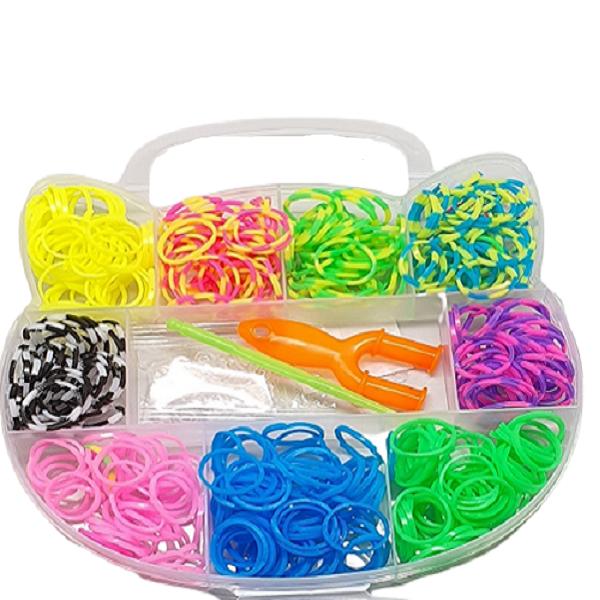 칼라 고무줄공예 밴드세트 DIY/컬러고무줄/고무줄공예세트/고무줄팔찌/밴드공예/팔찌만들기세트/룸밴드공예