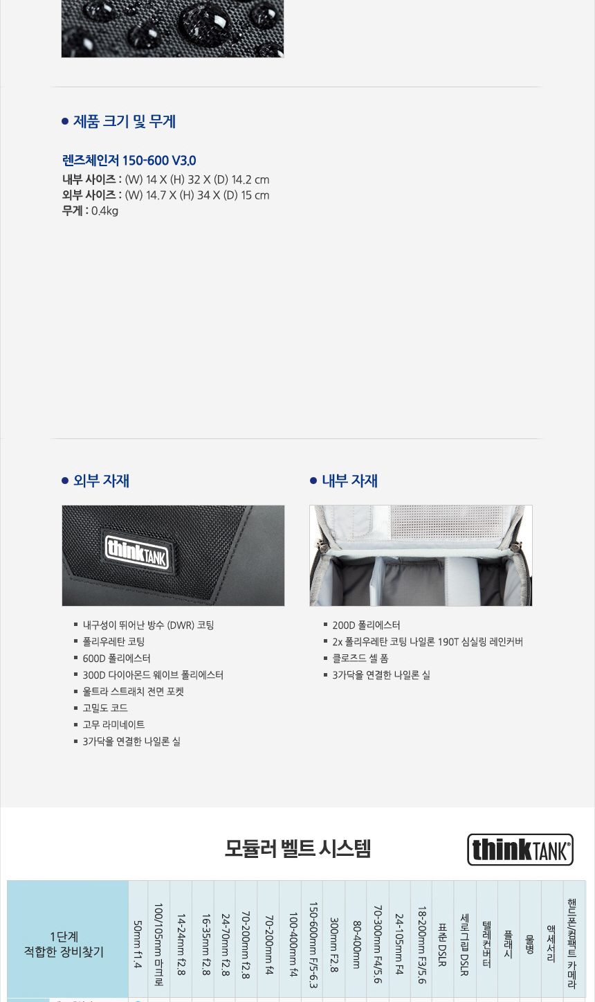 씽크탱크포토 렌즈체인저 150-600 V3.0 TT058/파우치/씽크탱크파우치/렌즈용파우치/렌즈수납파우치/렌즈케
