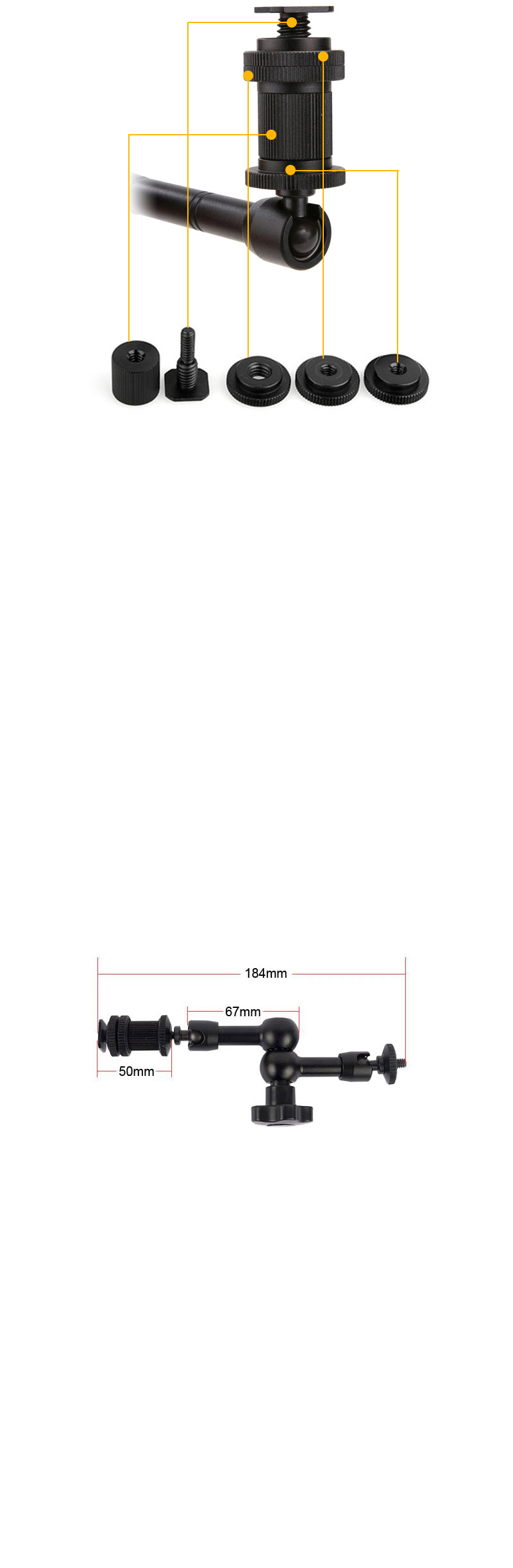 GOPRO10 호환 다용도 매직 암 마운트 집게 고프로10/캠거치대/고프로거치대/고프로암/고프로암거치대/액션