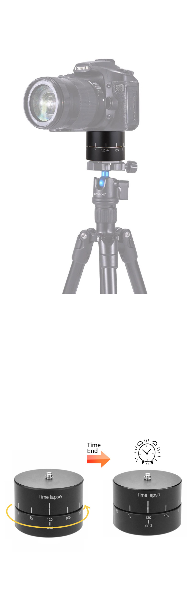 GOPRO10 호환 타임랩스 120분 회전 타이머 고프로10/회전거치대/캠회전거치대/캠타이머거치대/액션캠타이머