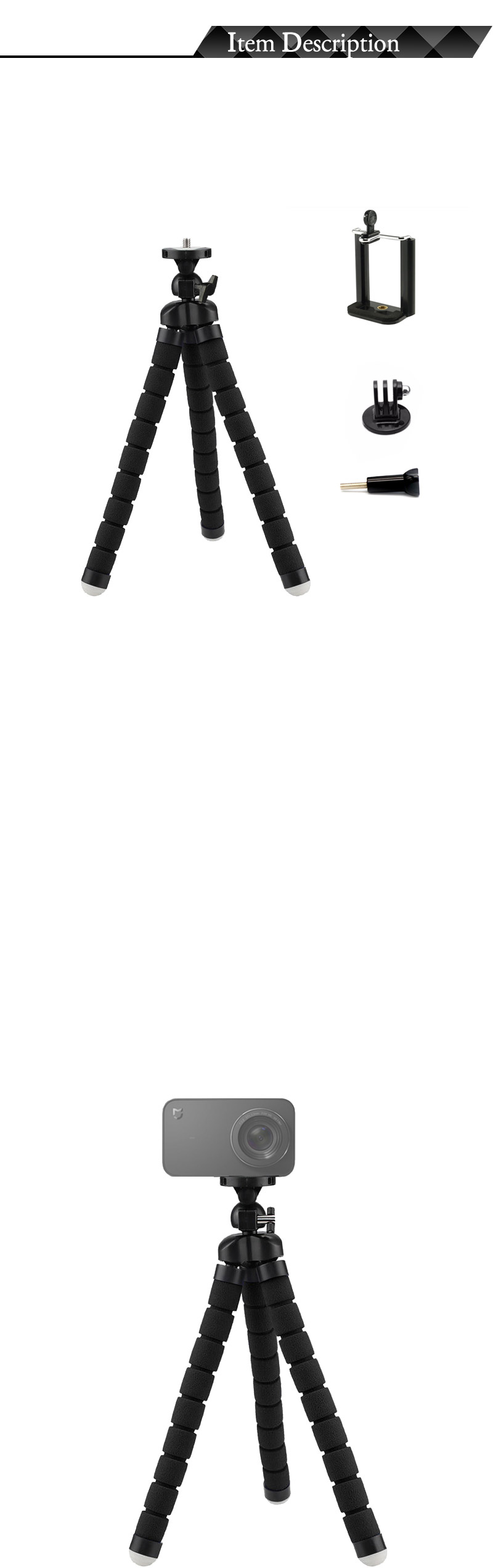 고프로10 호환 고릴라 관절 대형 삼각대 촬영 GOPRO10/삼각대/미니삼각대/고프로삼각대/휴대용삼각대/액션