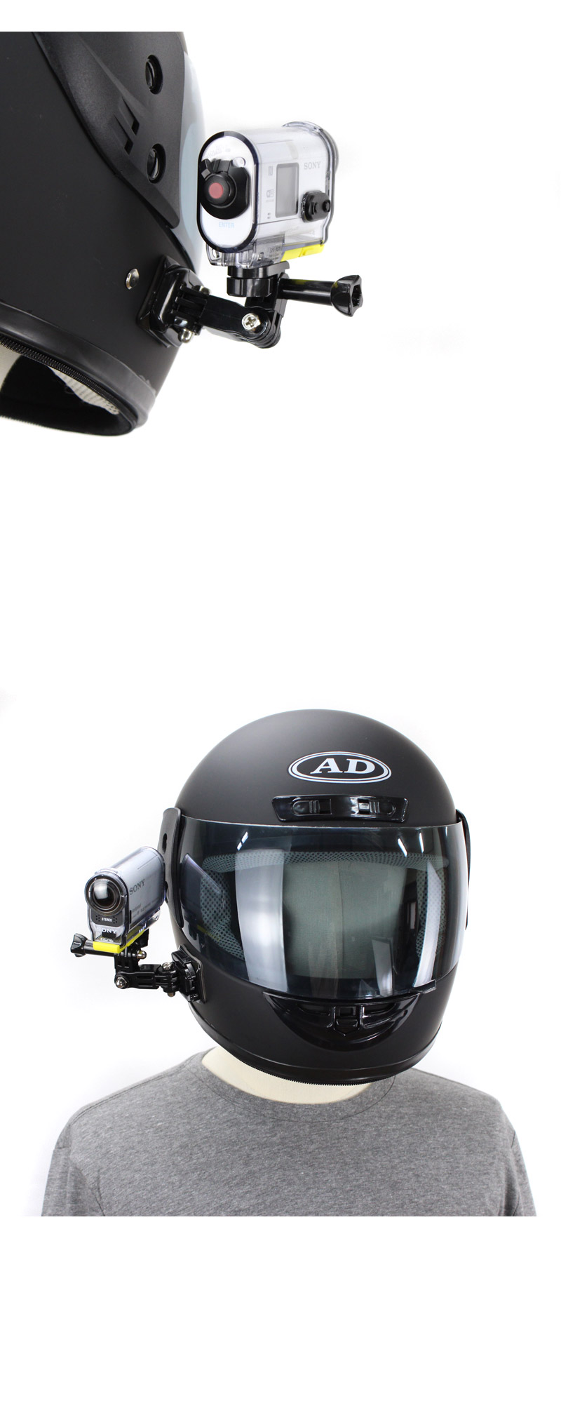 고프로10 호환 오토바이 헬멧 장착 마운트 GOPRO10/캠모자고정/액션캠모자고정/액션캠집게/액션캠마운트/액