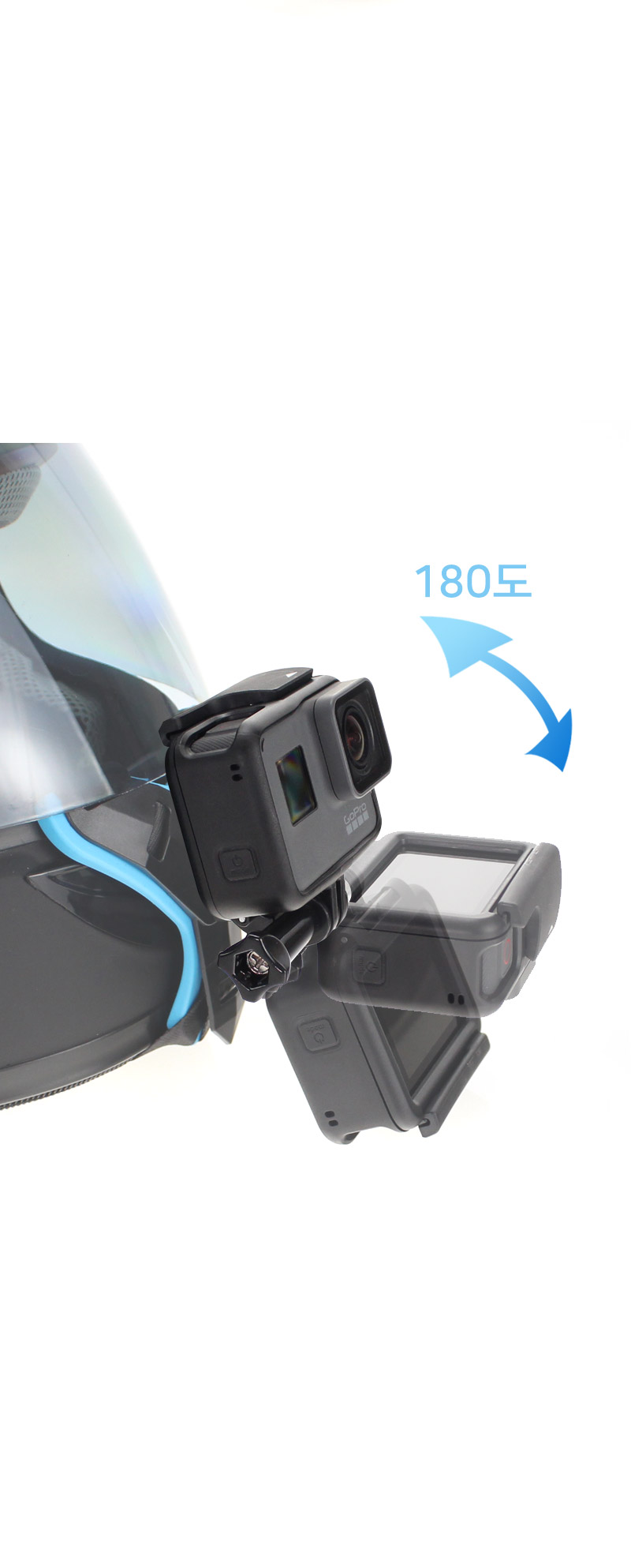 고프로10 호환 오토바이 헬멧 턱 장착 스트랩 GOPRO10/캠모자고정/액션캠모자고정/액션캠집게/액션캠마운트