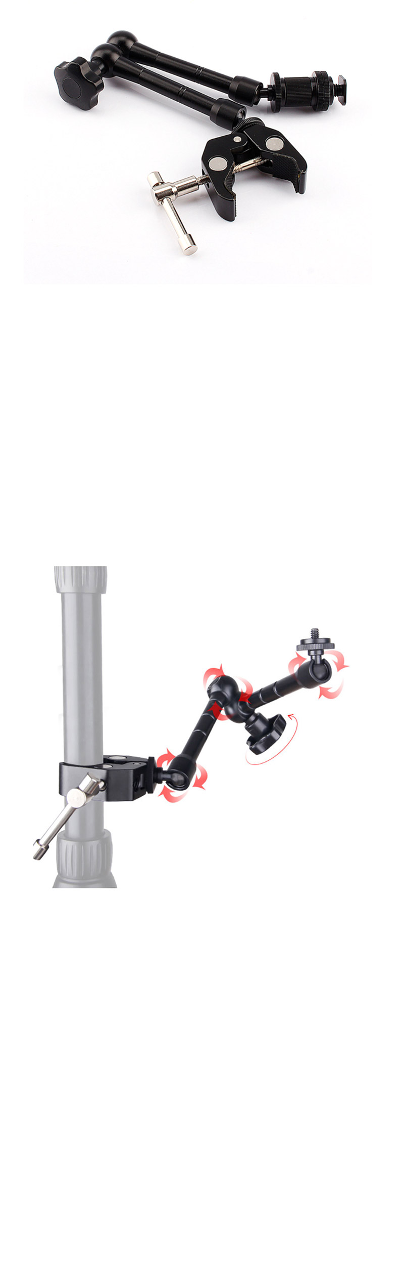 GOPRO10 호환 액션캠 슈퍼 클램프 거치대 고프로10/고프로거치대/고프로암/고프로암거치대/액션캠거치대/액