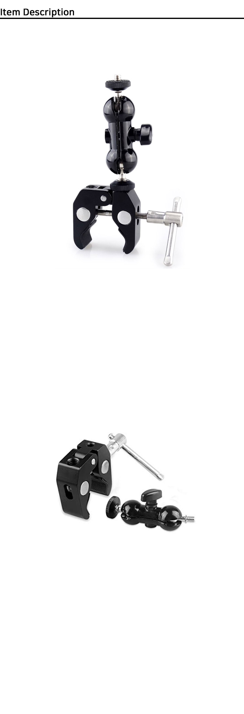 GOPRO10 호환 클램프 매직 암 거치대 촬영 고프로10/고프로거치대/고프로암/고프로암거치대/액션캠거치대/