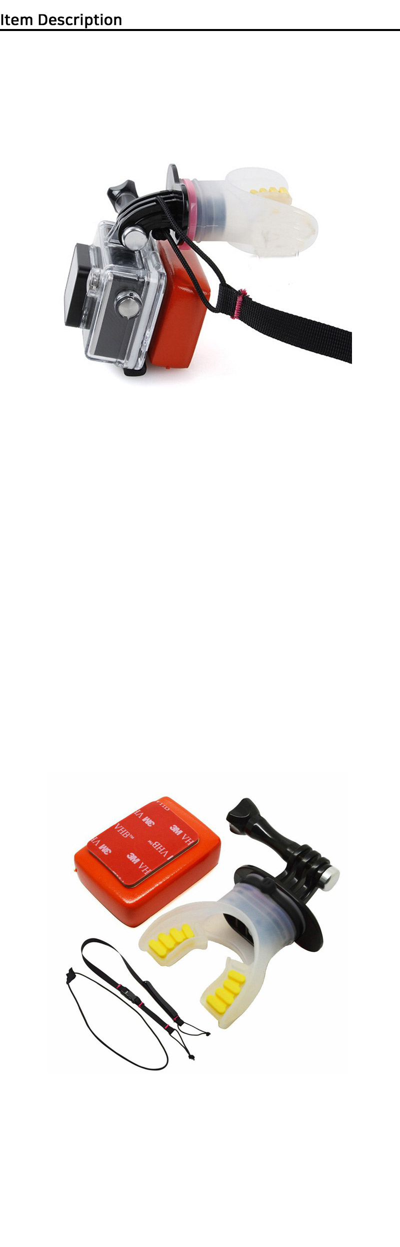 고프로10 호환 마우스 피스 마운트 서핑 보드 GOPRO10/캠마우스피스/캠서핑용품/서핑마우스피스/써핑캠거치