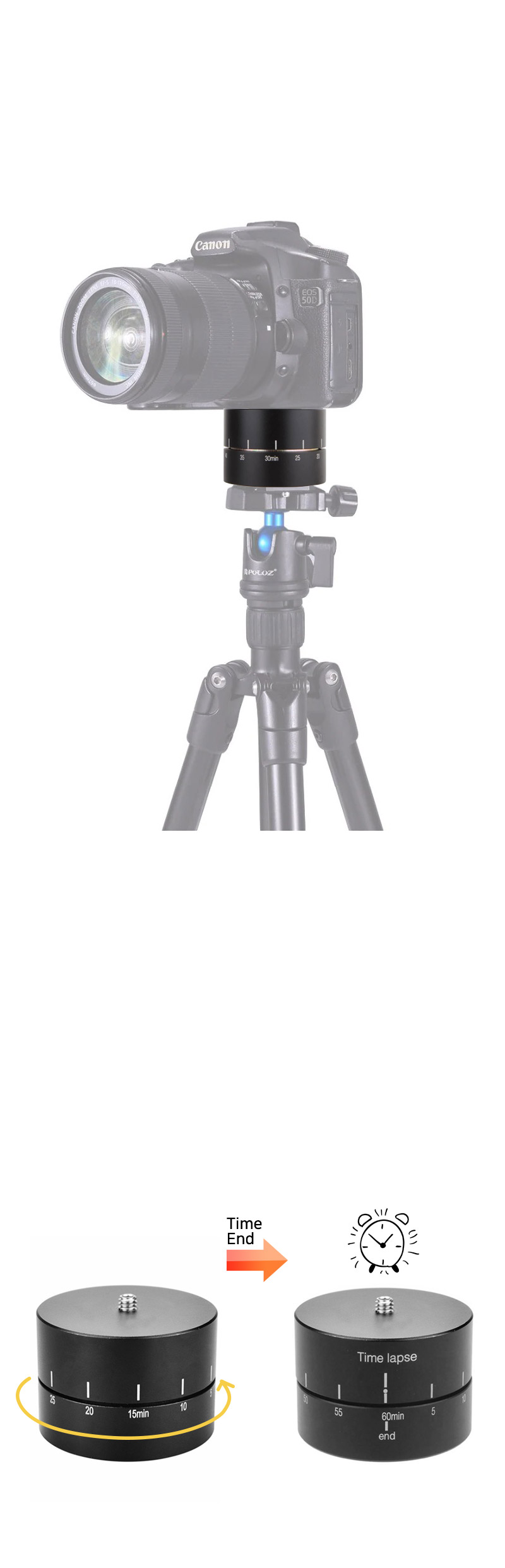 60분 타이머 타임랩스 360 회전 마운트 고프로 액션캠/고프로브라켓/캠브라켓/액션캠브라켓/더블브라켓/더