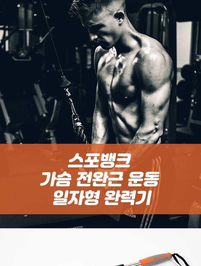 가슴과 전환근 운동용 일자형 완력기/완력기/가슴운동/근력운동기구/헬스도구/홈트기구/손운동기구/운동용