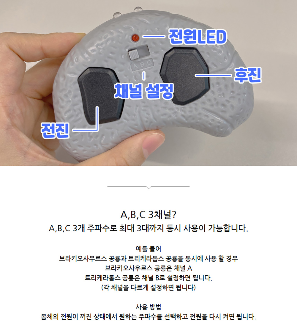자이언트 트리케라톱스 사운드 공룡RC (CBT110730)/무선조종/작동완구/로봇RC/공룡RC/자이언트RC/공룡인형/