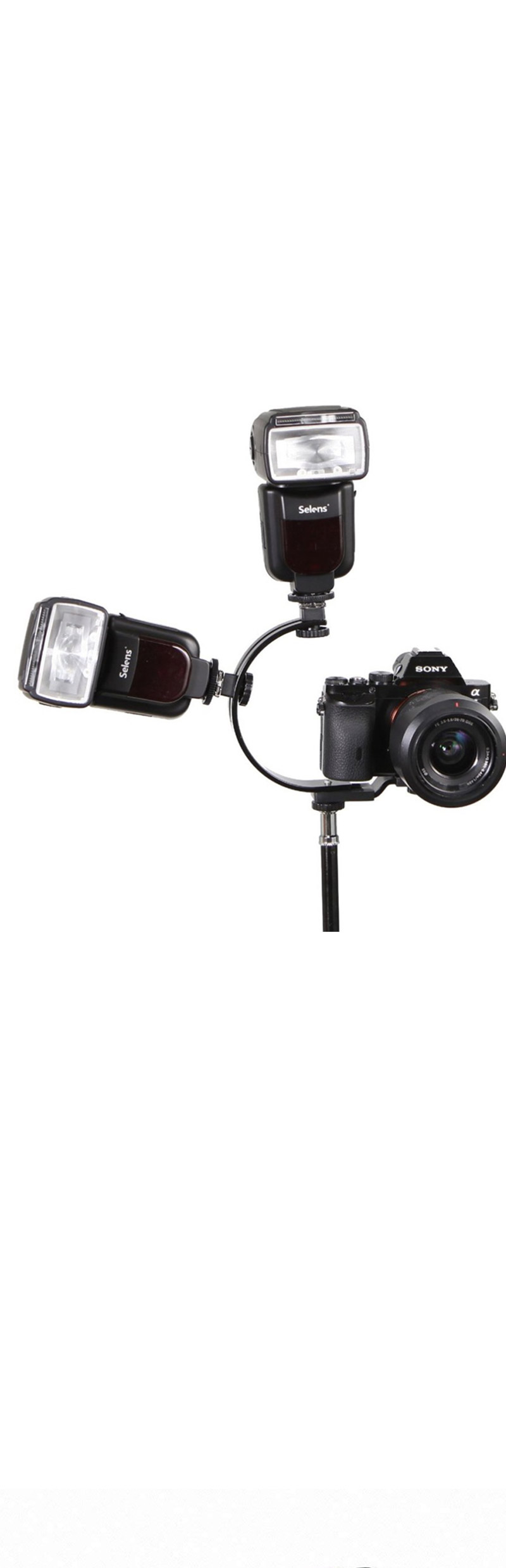 듀얼 핫슈 C타입 브라켓 DSLR 카메라 플래쉬 마이크/액션캠부품/카메라부품/액션캠나사/액션캠스크류/액션