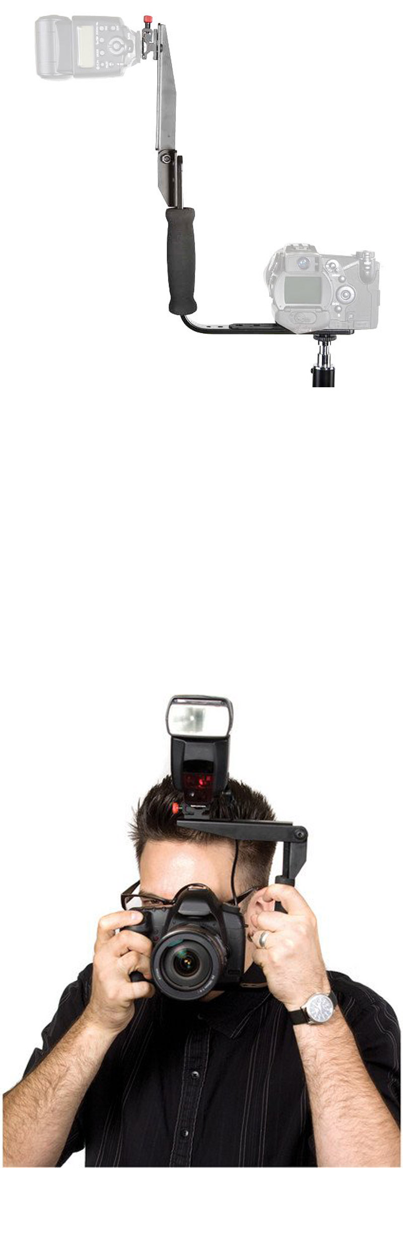 카메라 마이크 L자형 플래쉬 핫슈 브라켓 DSLR 액션캠/고프로/액션캠/카메라액션캠/카메라고프로/촬영용액
