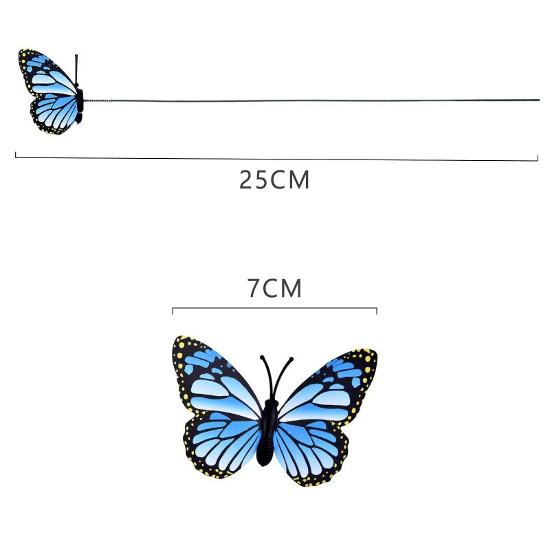 50P 색상랜덤 정원 나비 장식 화분 꽂이 인테리어/나비장식/화단꾸미기/조경꾸미기/나비꽂이/화분픽/화단픽