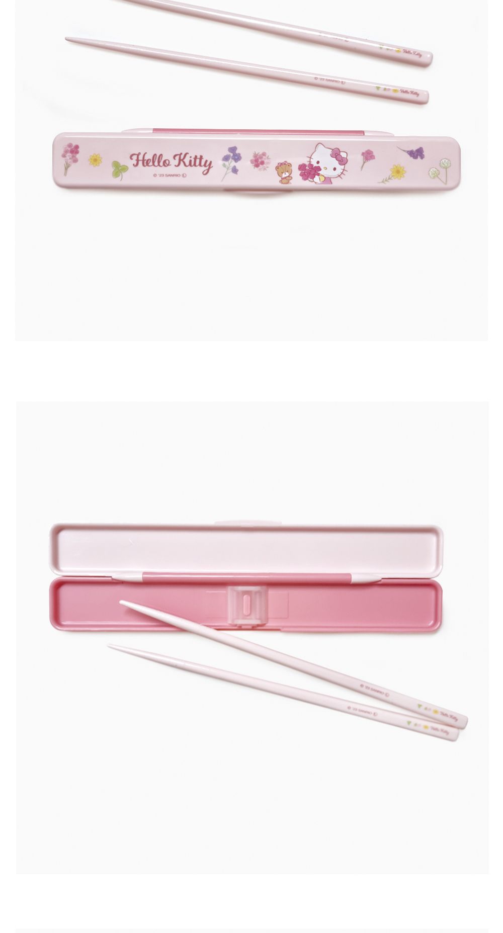 스케이터 젓가락세트 헬로키티 플라워리스 무소음 케이스세트 18cm 젓가락 젓가락 저분 고급젓가락 아크릴젓가락 고급저분 젓가락케이스 무소음젓가락케이스 디자인젓가락 디자인저분 아크릴저분
