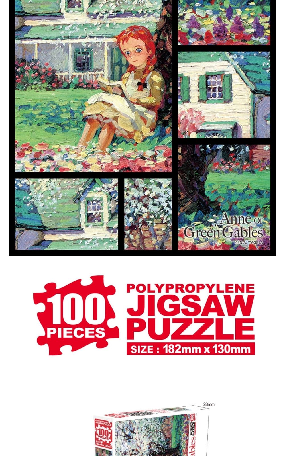 학산문화사 빨강머리앤 글래스 액자 직소퍼즐 100pcs (화사한 꽃의 계절)/취미/퍼즐/어덜트/액자퍼즐/퍼즐