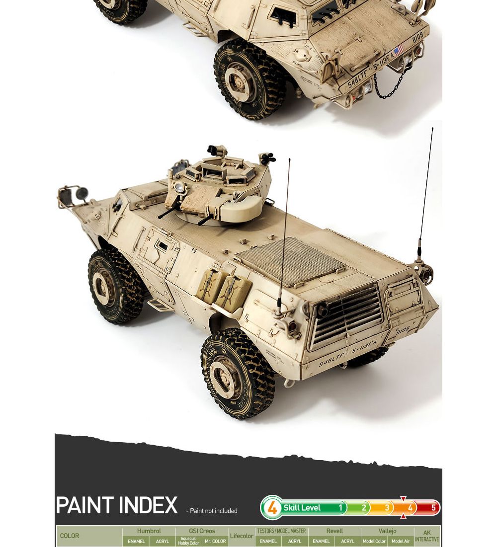 아카데미 1대35 미육군 M1117 가디언 정찰 장갑차 (13550)/탱크전차/자주포/과학프라모델/탱크모형/탱크프