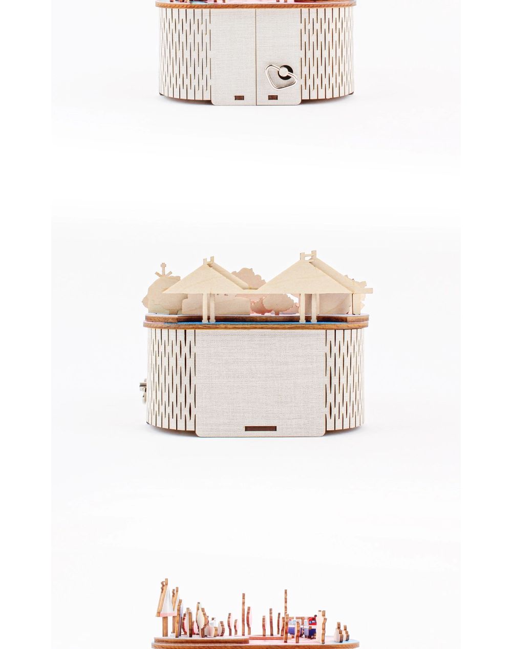 영공방 오르골만들기 DIY 회전 우드 오르골 봄 벚꽃 (YM990)/어린이만들기재료/DIY키트/오르골선물/오르골