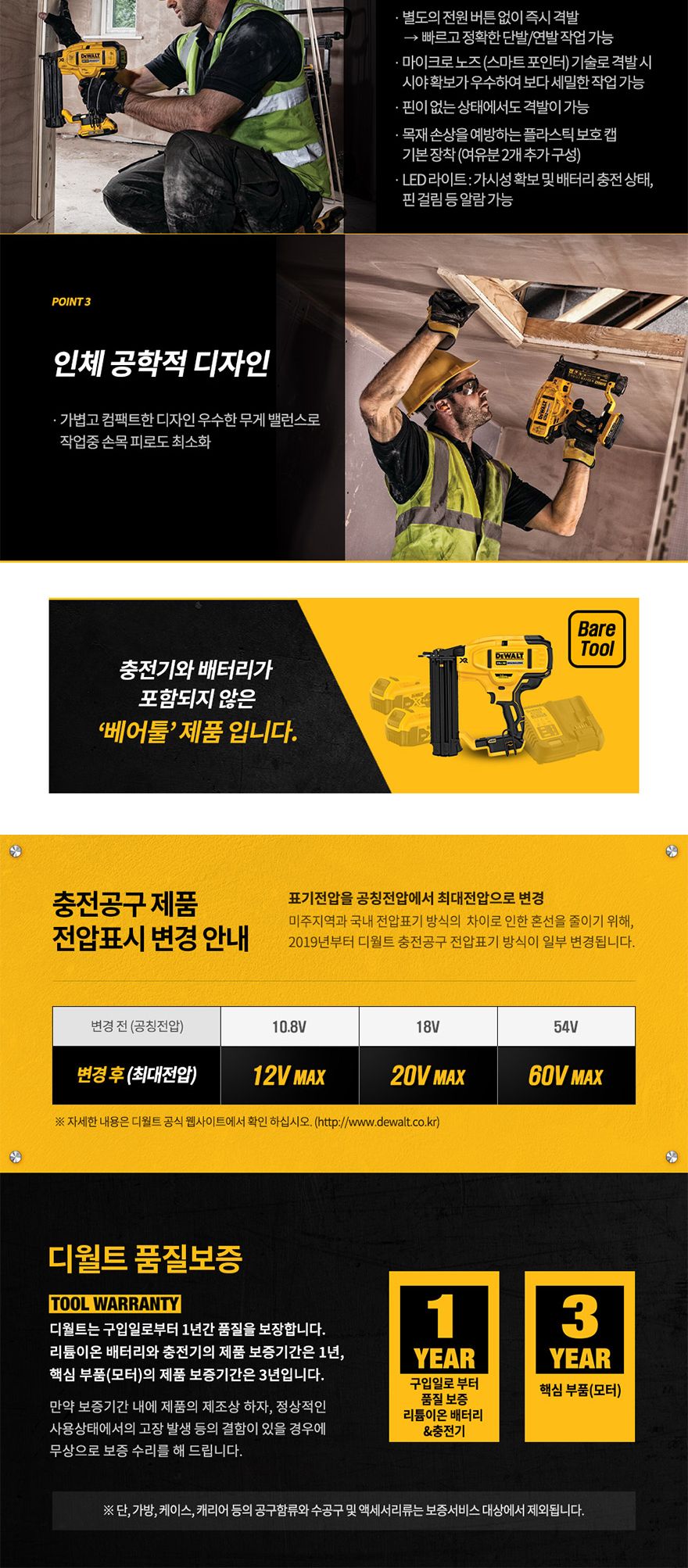 디월트-충전타카 네일러타카 -베어툴 DCN680N-KR 20V MAX (1EA) 수공구 수작업공구 타카 충전식타카 산업용품 목공용품 충전타카 베어툴타카 작업용타카 산업용타카