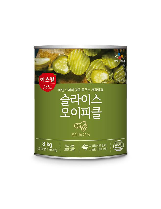 이츠웰 오이피클 캔 슬라이스 3Kg 6개 피클 피클슬라이스 절임오이 피클반찬 오이장아찌 피클장아찌 업소용오이피클 식당오이피클 가게오이피클 대용량오이피클 이츠웰오이피클