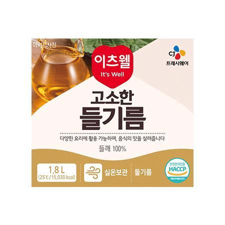 이츠웰 들기름 1.8L 1.65Kg 6개 들맛기름 들기름 오일 고소한들기름 들깨기름 기름 들깨추출유 들깨추출기름 들깨추출오일 고소한들깨기름 업소용들기름 대용량들기름 식당용들기름