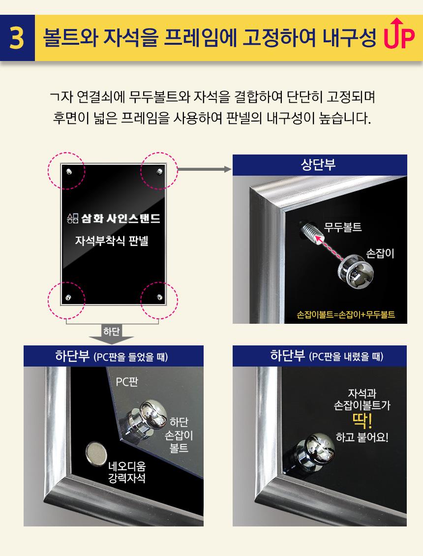 삼화 포스터스탠드 고급형 자석부착식 SBMP-02Q A3. 안내판 스탠드 안내판스탠드 스탠드안내판 스탠드게시판 게시판스탠드 오피스안내판 포스터스탠드 스탠드포스터 스탠드형안내판