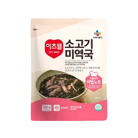 이츠웰 소고기미역국 레토르트 500g 1개 즉석국 즉석탕 간편조리식품 간편조리국 미역국 소고기미역국 간편조리미역국 이츠웰미역국 캠핑요리 캠핑음식