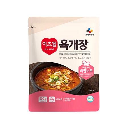 이츠웰 육개장 레토르트 500g 1개 즉석국 즉석탕 간편조리식품 간편조리국 육개장 간편육개장 간편조리육개장 이츠웰육개장 캠핑요리 캠핑음식