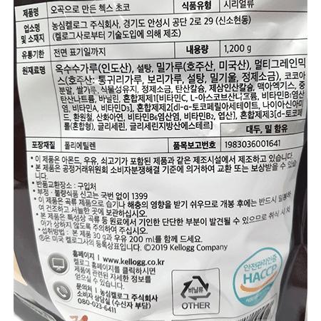 켈로그 오곡초코첵스 1.2Kg 4개 식사대용 시리얼 씨리얼 대용량시리얼 대용량씨리얼 업소용시리얼 식자재시리얼 업소용씨리얼 켈로그시리얼 켈로그씨리얼