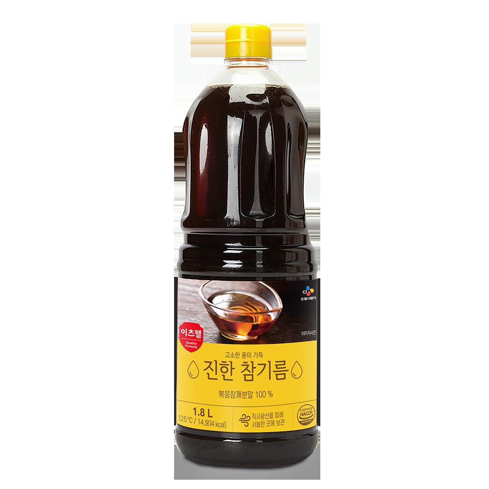 이츠웰 참기름 PET 1.8L 1.65Kg 6개 참기름 고소한참기름 구수한참기름 요리용참기름 조리용참기름 요리기름 이츠웰참기름 진한참기름 페트참기름 식당참기름 진한참기름