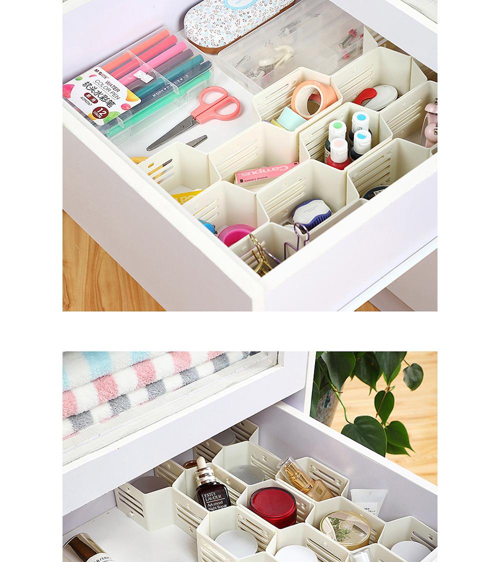 벌집 모양 서랍 칸막이 수납용품 정리용품 칸막이 칸분리 조립형 길이조절 종류별정리 양말정리 넥타이정리 서랍정리