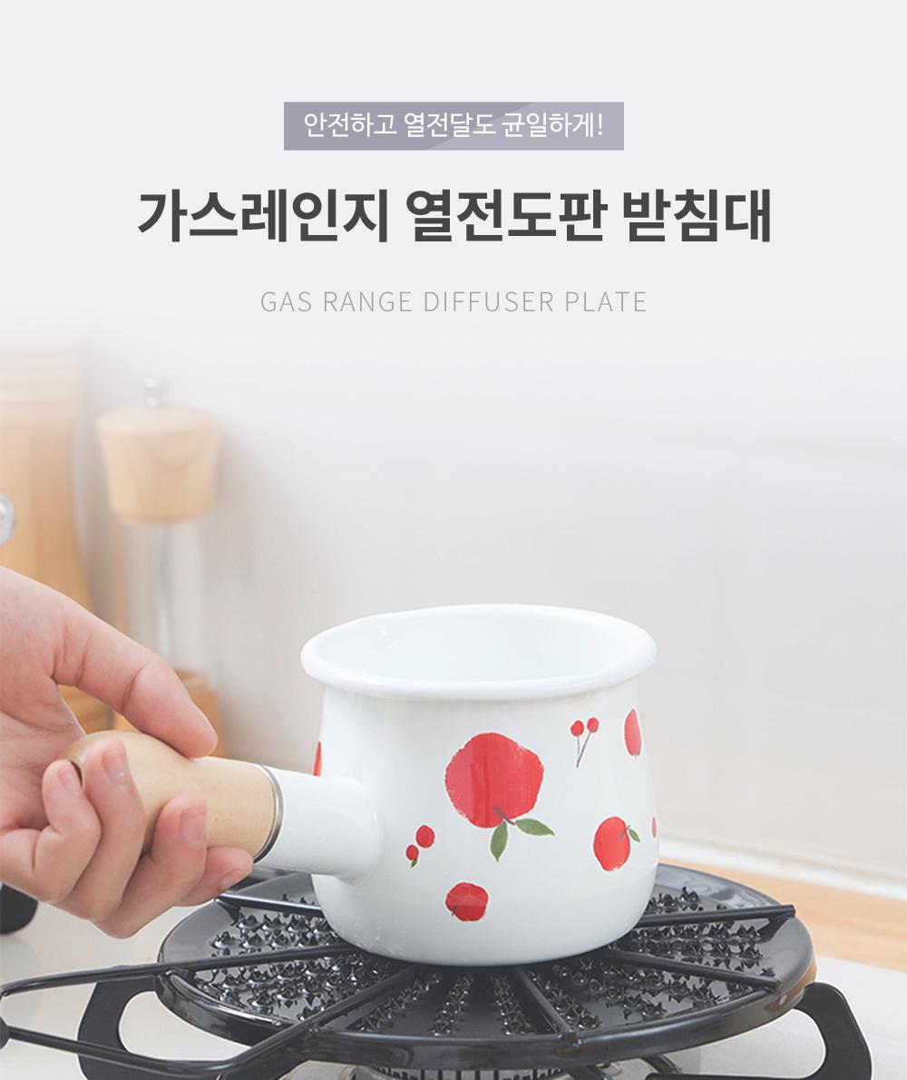 가스레인지 열전도판 받침대 열전도판 주방용품 조리도구 냄비받침대 가스레인지용 균일한열전달 냄비손상방지 작은냄비고정 열전달받침 조리보조