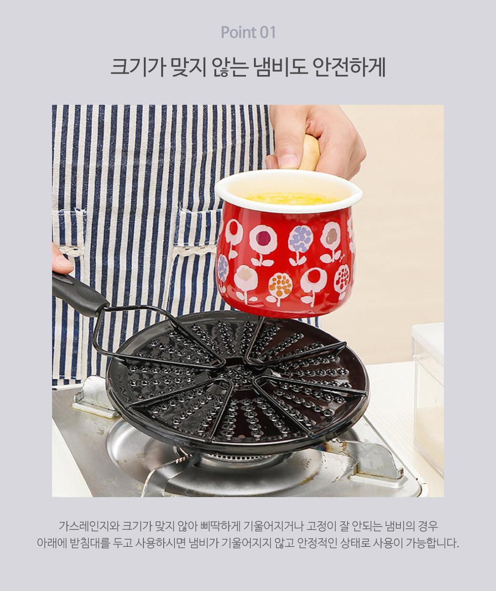 가스레인지 열전도판 받침대 열전도판 주방용품 조리도구 냄비받침대 가스레인지용 균일한열전달 냄비손상방지 작은냄비고정 열전달받침 조리보조