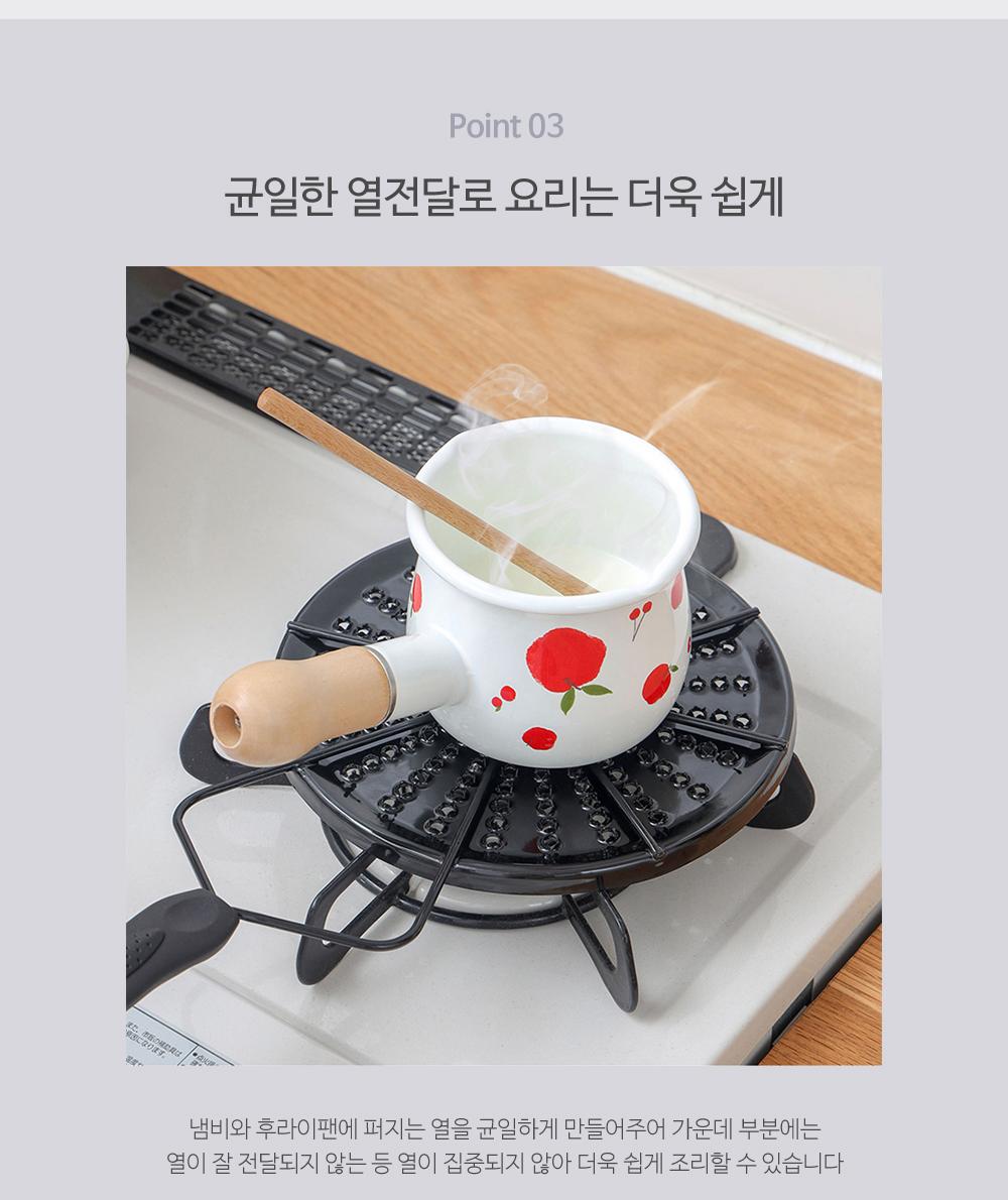 가스레인지 열전도판 받침대 열전도판 주방용품 조리도구 냄비받침대 가스레인지용 균일한열전달 냄비손상방지 작은냄비고정 열전달받침 조리보조
