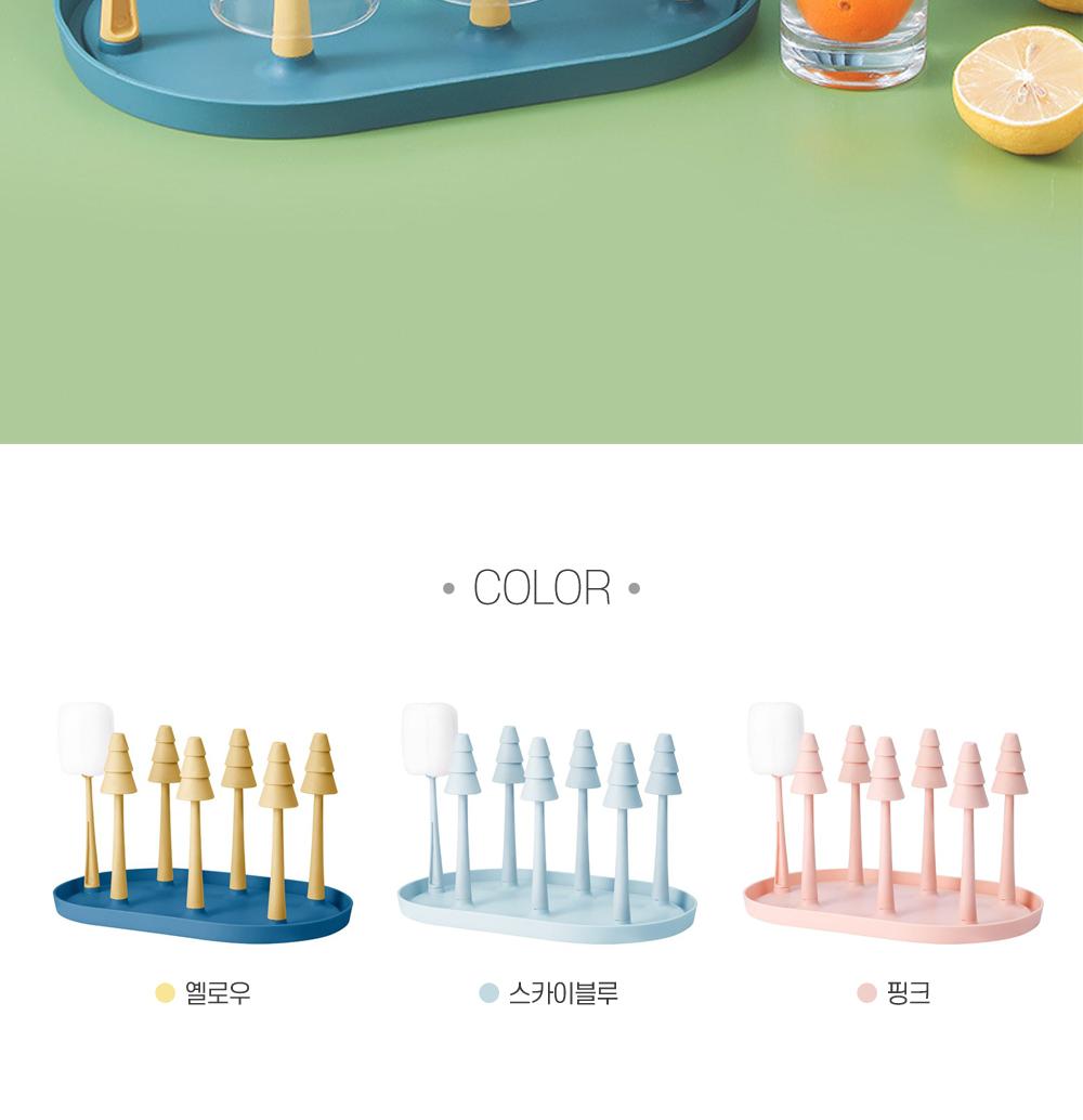 수세미 컵 건조 홀더 식기건조대 컵건조대 컵걸이 컵홀더 컵수납 컵정리 컵보관 컵거치대 분리형 수세미포함 주방수세미