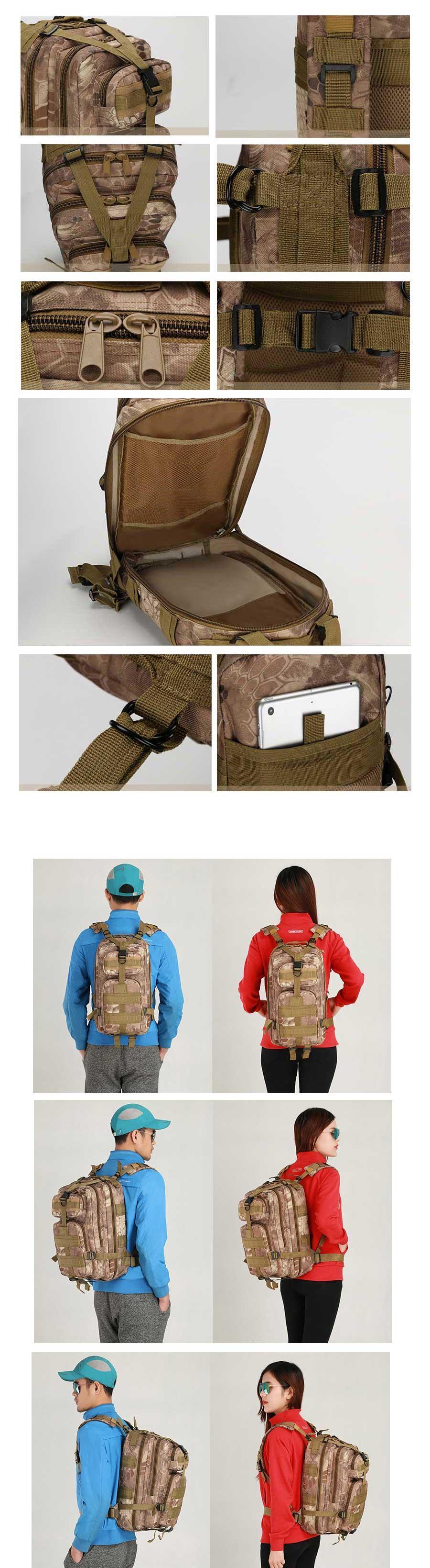 밀리터리 600D 3단 생존가방 30L 대용량 백팩 배낭 등산배낭 등산용배낭 백팩 등산백팩 등산가방 등산용가방 여행배낭 다용도배낭 중형배낭