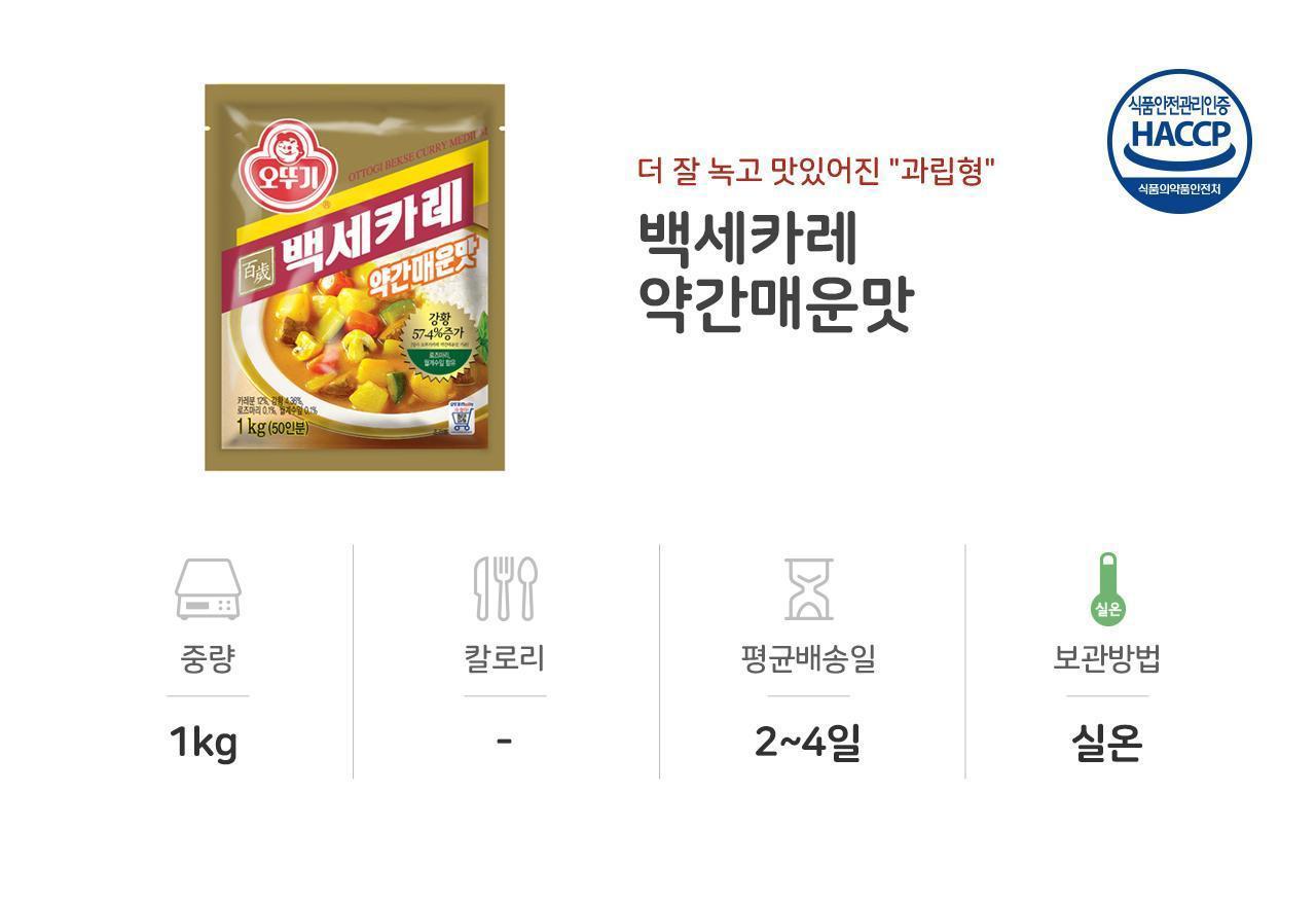 백세카레 약간매운맛 1KG 10개 카레 약간매운맛카레 즉석카레 카레 간편카레 맛있는카레 카레요리 간편조리식품 간편식 즉석요리 캠핑요리 자취요리