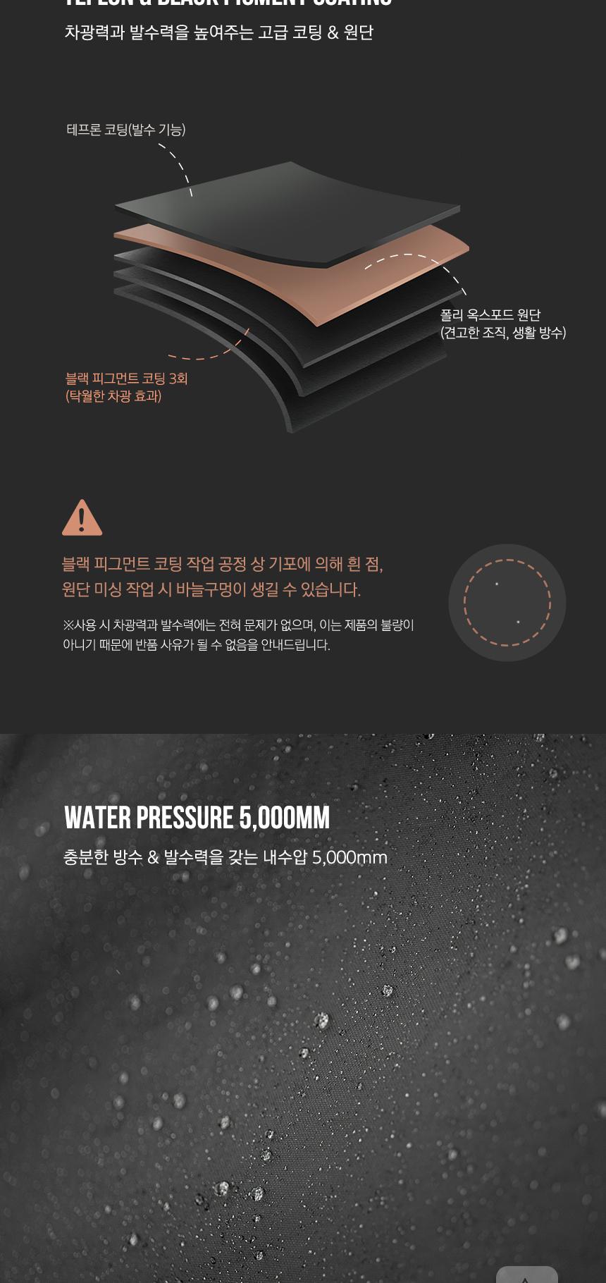 카즈미 캠핑 타프 차광막 텐트 그늘막 타프 팔각 블랙 캠핑천막 캠핑타프 캠핑그늘막 방수타프 캠핑용품 레져용품