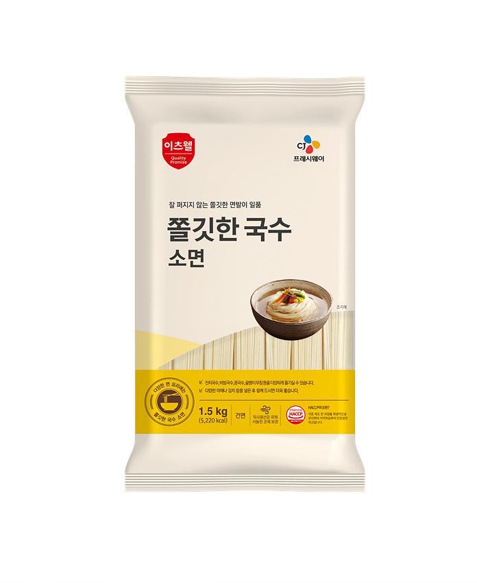 이츠웰 쫄깃한소면국수 1.5Kg 12개 소면 국수면 면류 소면사리 면사리 잔치국수면 비빔국수면 국수소면 얇은면 쫄깃한소면 쫄깃한국수면