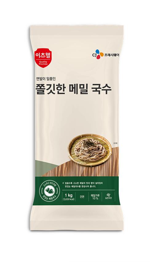 이츠웰 메밀국수 건면 1Kg 15개 메밀면 메밀국수면 건조면 메밀건면 소바면 국수면 소바사리 메밀면사리 식당용메밀면 업소용메밀면