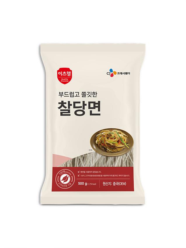 이츠웰 찰당면 500g 20개 기계당면 잡채당면 잡채면 잡채재료 요리용당면 조리용당면 당면사리 사리 다용도당면 찌개당면 사리용당면 찜닭당면
