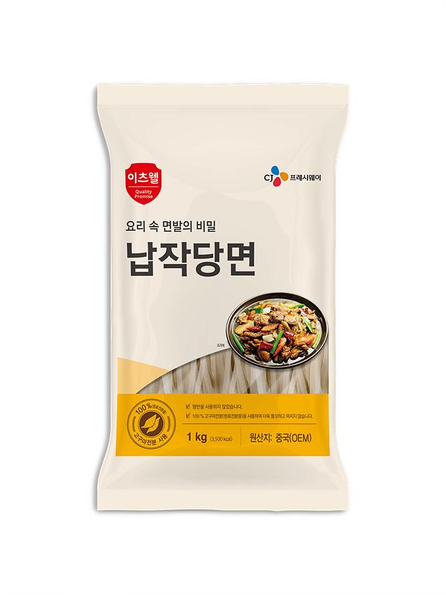 이츠웰 납작당면 1Kg 10개 납작한당면 넓적당면 업소용당면 가정용당면 찜닭당면 떡볶이당면 마라탕당면 당면사리 중국당면 사리면