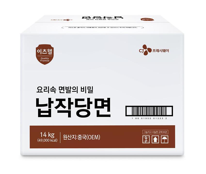 이츠웰 납작당면 14Kg 1개 납작한당면 넓적당면 업소용당면 가정용당면 찜닭당면 떡볶이당면 마라탕당면 당면사리 중국당면 사리면