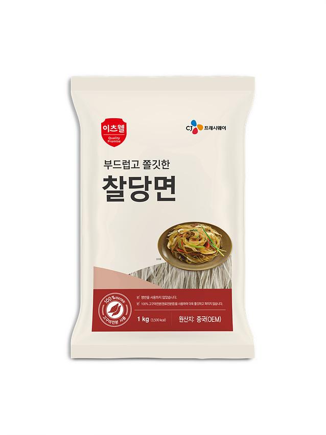 이츠웰 찰당면 1Kg 10개 기계당면 잡채당면 잡채면 잡채재료 요리용당면 조리용당면 당면사리 사리 다용도당면 찌개당면 사리용당면 찜닭당면